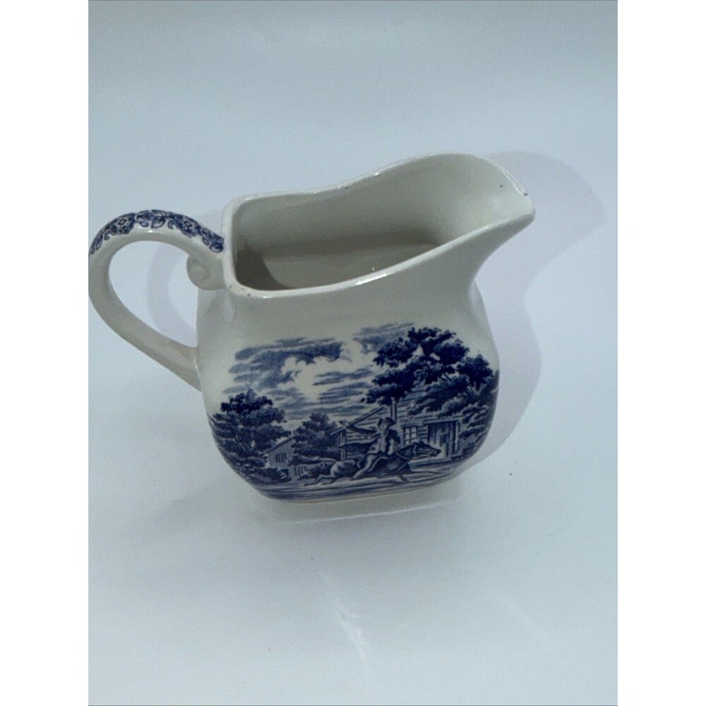 Liberty Blue Staffordshire Ironstone Creamer Pitcher Paul Revere